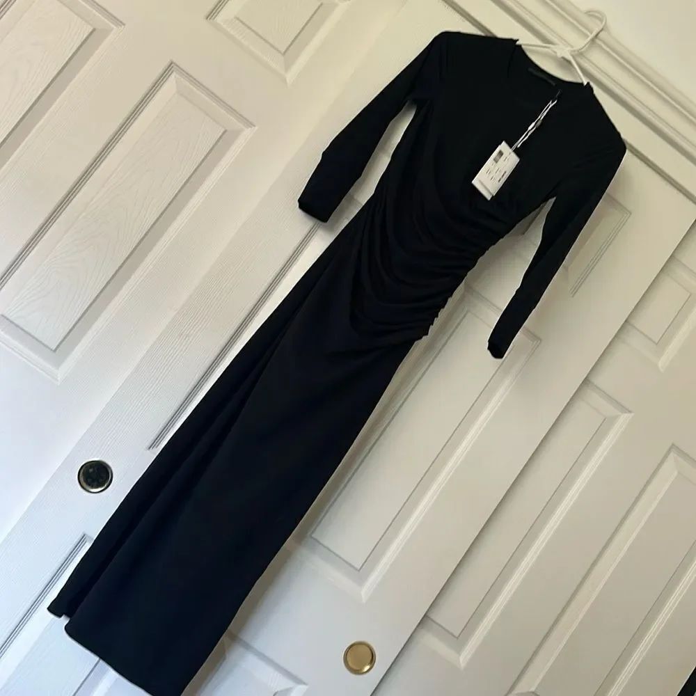 NWT Helmut Lang Ruched Maxi Dress